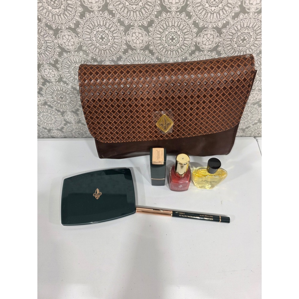 Vintage Sara St‎ James Clutch Purse with Makeup Set Accessories Beauty
